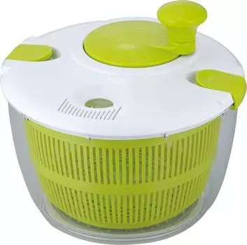Центрифуга для сушки овощей Wahei Freiz, сушилка для овощей Kitchen Assist 24 см, для приготовления овощей, лапши, макарон KR-7339 зелёный