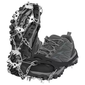 Цепь для кошек Rockykey 24 201 из нержавеющей стали, легко надевать и снимать с падений, подходит для гор, снега, замерзшего льда. В комплект входит сумка для хранения. Шипы, зубцы,