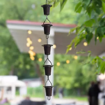 Цепь дождя 1 м для желобов, замена, лейка, водоуловитель Cylinder Shape