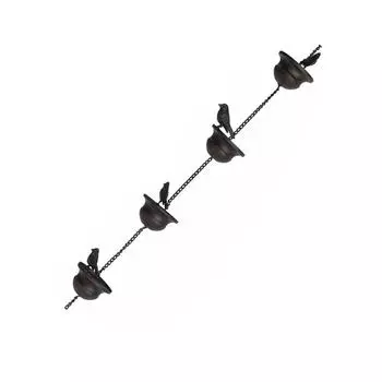 Цепь дождя Bird Цепь дождя для наружного использования Металлическая цепочка дождя Чашки Декоративная цепочка для сбора дождя Замена водосточной трубы