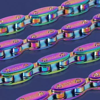 Цепь из высокоуглеродистой стали для велосипеда с быстроразъемными соединениями Цепь для горного велосипеда, цепь для шоссейного велосипеда, цепь для горного велосипеда, детали для велосипеда серебряный