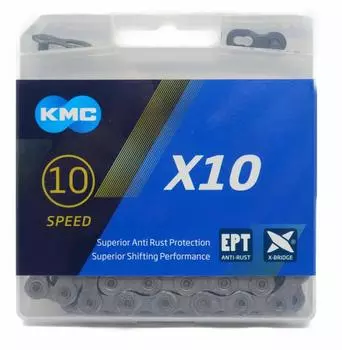 Цепь KMC X10 EPT 10 скоростей 114звеньев скорость/10с/10 [элемент]