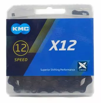 Цепь KMC X12 126 звеньев для 12 скоростей (ЧЕРНЫЙ ТЕХНИКА) скорость/12S/12 скорость/12 [продукт]