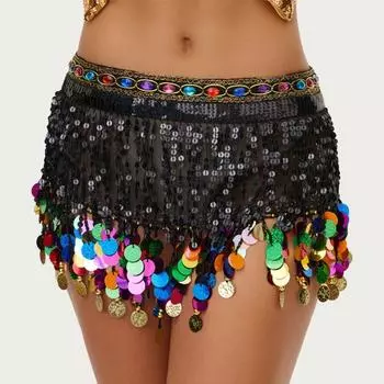 Цепь пояс для танца живота с блестками костюмы для танца живота модный шарф для девочек красный