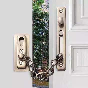 Цепь раздвижной двери Толстое основание Хорошая стабильность Нержавеющая сталь Отсутствие деформации Простая установка Цепь безопасности двери с полированной поверхностью для дома