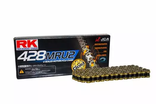 Цепь RK Seal Chain GC428MRU2 Gold 130L Cross Serrow GC428MRU2130 Cub, 225, GSX-R125 и т. д.