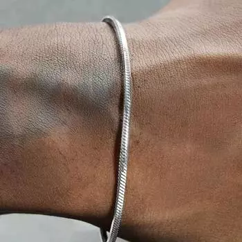 Цепь змея для мужчин хип-хоп простой браслет мода шарм панк вечеринка 18cm