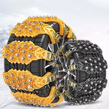 Цепи для шин с выемкой для тяжелых грузовиков, многоразовые шины, многофункциональные грязевые, ледяные, грунтовые автомобильные цепи для шин из снега и грязи чёрный