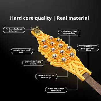 Цепи противоскольжения из марганцевой стали. Прочные цепи противоскольжения для легковых автомобилей с быстрой установкой для защиты от скольжения. Высокая твердость для легкого