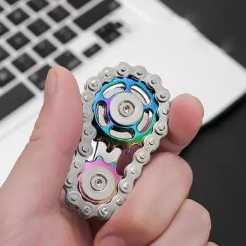 Цепи Шестерни Fidget Spinner Gyroscope Колесо Шестерни Цепи Гироскоп Ручной Спиннер Цепи Шестерни Для Взрослых чёрный