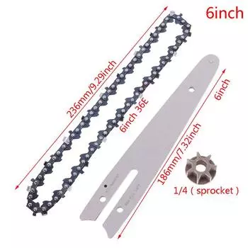 Цепная пила 4/6 дюйма для мини-электрической бензопилы, деревообрабатывающий режущий инструмент, одноручный инструмент 236mm
