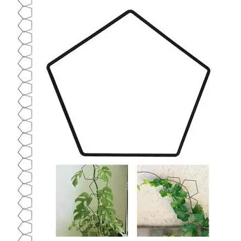 Цепная решетка для вьющихся растений, пятиугольное кольцо, комплект для поддержки лозы, садовая стена из нержавеющей стали A