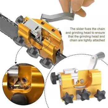 Цепная шлифовальная машина Ручной заточной станок Точное позиционирование Простота использования Портативный ручной A жёлтый