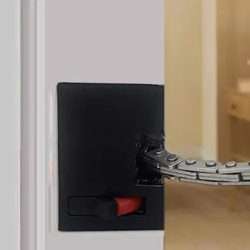 Цепной замок Противоугонная скрытая цепь из нержавеющей стали высокой твердости Защитный дверной замок Цепь серебряный