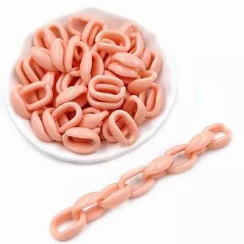 Цепочка бусины кулон изготовление ювелирных изделий своими руками для высококачественного ожерелья браслета в форме буквы O 20 шт. 11*16 мм Solid Color телесный