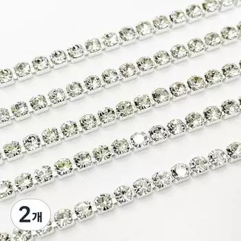 Цепочка Daily Friends Nail Stone 1,5мм x 40см, серебро, 2 шт.