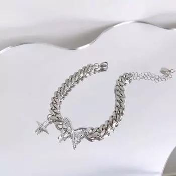 Цепочка для девочек, красивый серебряный браслет с изображением животных, регулируемый браслет для женщин, ювелирные изделия ручной работы, подарки для свадебной вечеринки