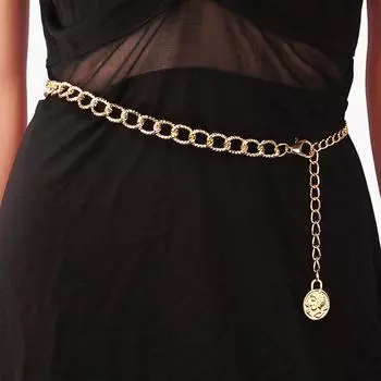 Цепочка для девочек поясной ремень кисточка украшение на платье женский тонкий пояс металлический корейский поясной ремень A