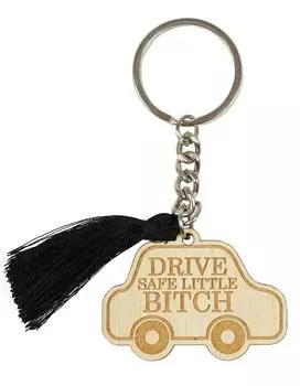 Цепочка для ключей Inkdotpot для друзей, деревянный держатель для ключей с гравировкой, подарок на новоселье 3.7 Inches бежевый