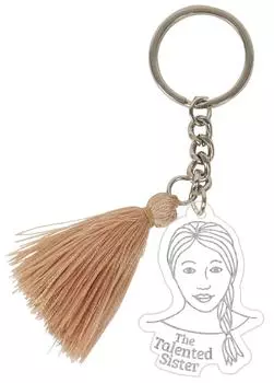 Цепочка для ключей Inkdotpot для сестры, выгравированный акриловый держатель для ключей, подарок на новоселье 4.1 Inches чистый