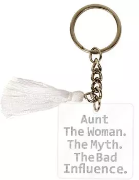 Цепочка для ключей Inkdotpot для тети с гравировкой, акриловый держатель для ключей, подарок на новоселье 4.1 Inches чистый