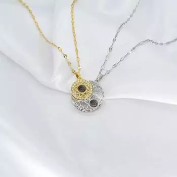 Цепочка для ключицы «Притяжение Солнца и Луны» 100 видов, проекция языка «Я люблю тебя», парное ожерелье, простые женские украшения