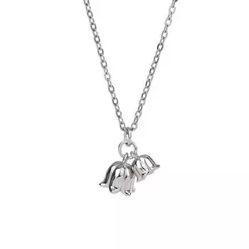 Цепочка для ключицы с французским тюльпаном, темпераментная, супер фея, бинди, ландыш, модная подвеска, позолоченная Copper