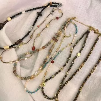 Цепочка для ключицы в стиле барокко с тигровым глазом, новое колье в китайском стиле из натурального камня для женщин Style A