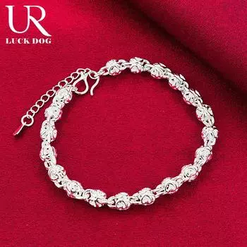 Цепочка для крана из стерлингового серебра 925 пробы, модные свадебные украшения 20CM