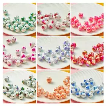 Цепочка для мобильного телефона DIY Браслет 16 мм 5 шт. Ожерелье Love Ball Свободные бусины Ювелирный материал Брелок Аксессуары из бисера Акриловые бусины Style J