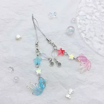 Цепочка для мобильного телефона с изображением дельфина и ракушки, пятиконечная звезда, шнурок для телефона, аксессуары для мобильных телефонов Style D