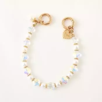 Цепочка для мобильного телефона с жемчужинами особой формы и четырехлистным клевером, шнурок для ключей, сумка, камера, наушники, цепочка для ключей