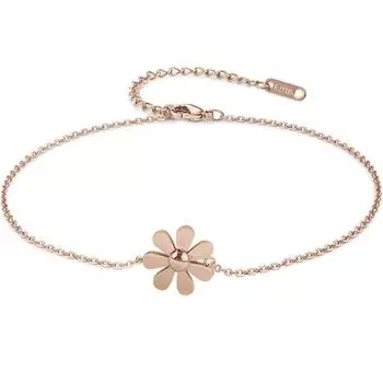 Цепочка для ног из титановой стали с цветком, женская не выцветает, индивидуальная ниша для ног серебряный