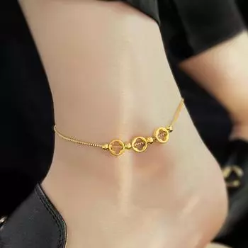 Цепочка для ног из титановой стали с четырьмя листьями, высококачественная цепочка для босых ног, ювелирные изделия, лучший подарок для девочек