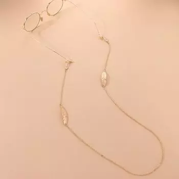 Цепочка для очков из цинкового сплава в корейском стиле, женские аксессуары для очков, держатели для солнцезащитных очков Silver-Feather