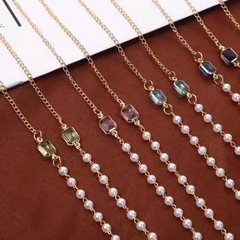 Цепочка для очков, привлекательная яркая цветная цепочка для очков для чтения, шнур для очков для девочек жёлтый