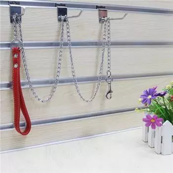 Цепочка для поводка для домашних животных Цепочка для поводка для собак Антибитовая металлическая цепь Поводок с ручкой Собачья цепь чёрный