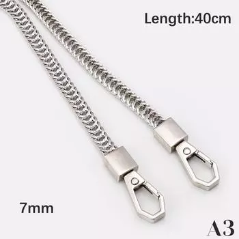 Цепочка для сумки Diy, золото/серебро/пистолет, черный ремешок для сумки, сменный ремень для сумки, цепочка для сумки 40cm