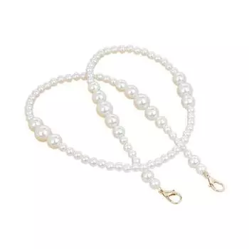 Цепочка для сумки Ремешок Цепочка для сумки из искусственного жемчуга Замена с металлическими пряжками Цепочка для сумки через плечо для дам Сумка-тоут S золотистый