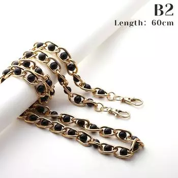 Цепочка для сумки с имитацией жемчуга. Изысканная, нежная, широкая цепочка. Практичный зажим-лобстер.