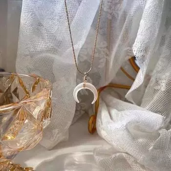 Цепочка для женщин, ювелирные аксессуары, ТВ-драма, ожерелье в стиле полумесяца, ожерелье Fritillaria золотой