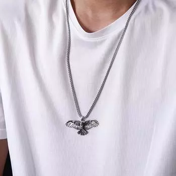 Цепочка хип-поп ожерелье с кулоном в виде орла корейский стиль ожерелье панк мужское чокер ювелирные аксессуары