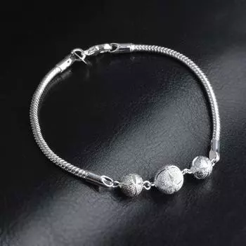 Цепочка из матовых бусин из серебра 925 пробы диаметром 10 мм для женщин, свадебные модные украшения