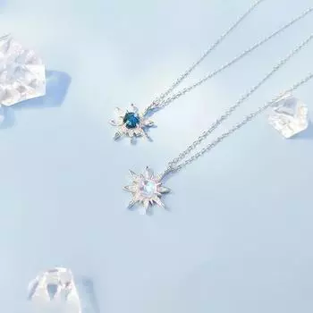 Цепочка из стерлингового серебра 925 пробы с лунным камнем и звездами, подвески, ожерелья для женщин, свадебные украшения, подарок, колье Dz070