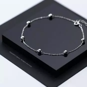 Цепочка из стерлингового серебра 925 пробы с круглыми бусинами, браслет и браслет для женщин, элегантные вечерние свадебные украшения, Pulseras Sl215