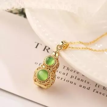 Цепочка из титановой стали для ключицы, золотая цепочка из воротничка, полая тыква, ожерелье для девочки gourd