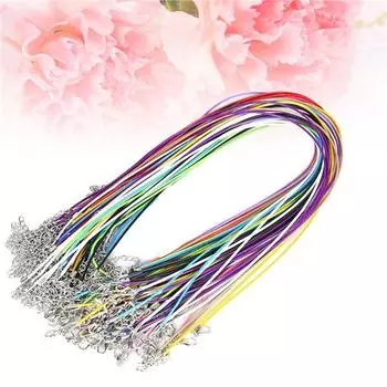 Цепочка из вощеной искусственной кожи, ожерелье, изготовление браслетов, очки, застежка-карабин, аксессуары, 10 шт., изысканные бусины из шнура 10Pcs