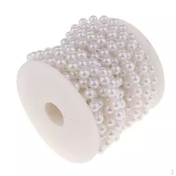 Цепочка из жемчужных бусин длиной 10 м/32 фута/10,9 ярдов в рулоне, для рождественской елки своими руками, вечеринки