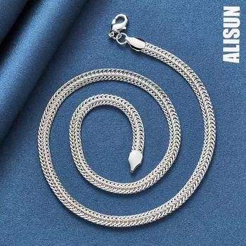 Цепочка из змеиной кости из стерлингового серебра 925 пробы, 20 дюймов, модные свадебные украшения 50CM