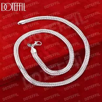 Цепочка из змеиной кости из стерлингового серебра 925 пробы, 20 дюймов, модные свадебные украшения 45CCM